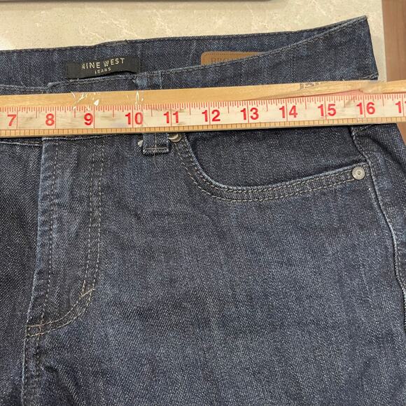 Nine West Broadway jeans size 6 waist 27 bootcut dark denim wash cotton blend - Picture 9 of 16